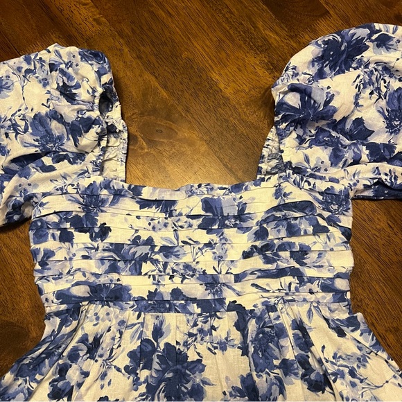 Abercrombie & Fitch The A&F Emerson Poplin Puff Sleeve Mini Dress Small Floral - Picture 5 of 14